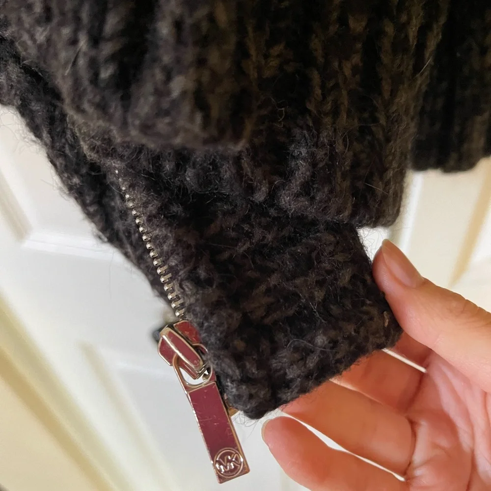 Michael Kors Charcoal Toggle Poncho Cardigan - Picture 7 of 8